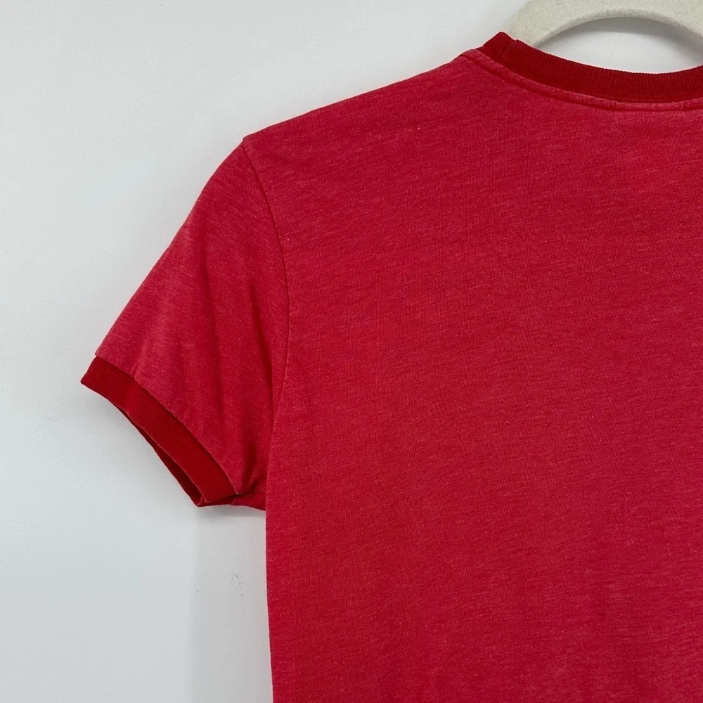 Care Bears Cheer Bear VTG Y2K Coquette Kidcore Retro Baby Tee Red T-Shirt SzS - Picture 9 of 13